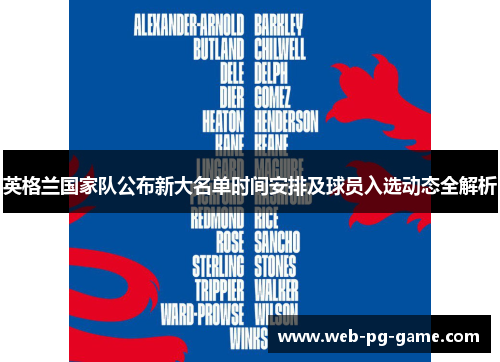 英格兰国家队公布新大名单时间安排及球员入选动态全解析